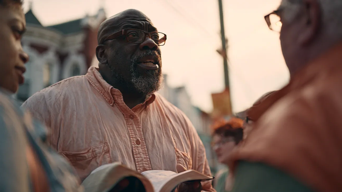 Church members sharing the Gospel in the streets